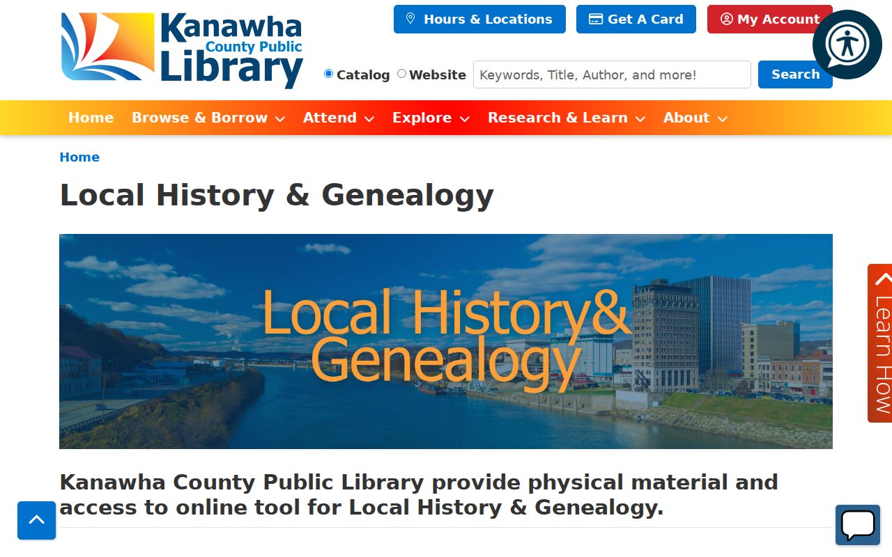 Kanawha County Public Library local history resources for St. Albans residents